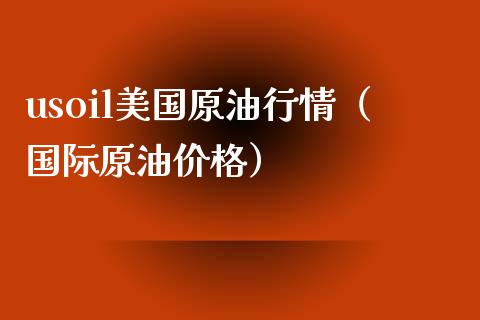 usoil美国原油行情（国际原油价格）_https://cj001.lansai.wang_财经问答_第1张