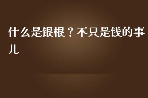 什么是银根？不只是钱的事儿_https://cj001.lansai.wang_会计问答_第1张
