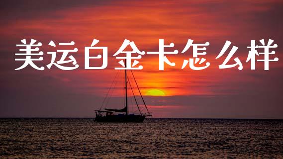 美运白金卡怎么样_https://cj001.lansai.wang_理财问答_第1张