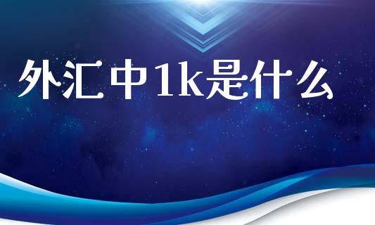 外汇中1k是什么_https://cj001.lansai.wang_财经问答_第1张