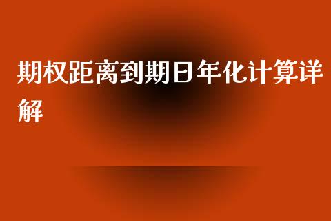 期权距离到期日年化计算详解_https://cj001.lansai.wang_股市问答_第1张