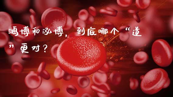 鸿博和泓博，到底哪个“道”更对？_https://cj001.lansai.wang_会计问答_第1张