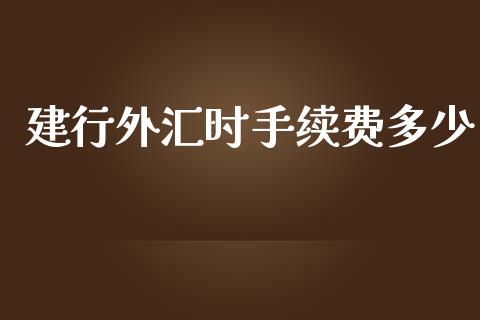 建行外汇时手续费多少_https://cj001.lansai.wang_财经问答_第1张