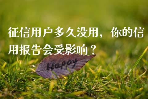 征信用户多久没用，你的信用报告会受影响？_https://cj001.lansai.wang_保险问答_第1张