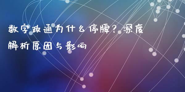 数字政通为什么停牌？深度解析原因与影响_https://cj001.lansai.wang_理财问答_第1张