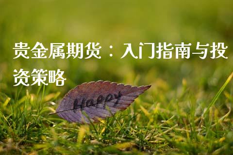 贵金属期货：入门指南与投资策略_https://cj001.lansai.wang_财经问答_第1张
