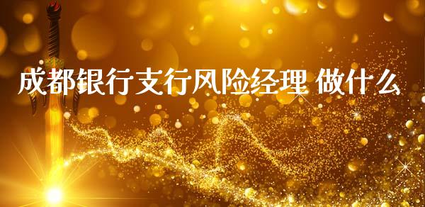成都银行支行风险经理 做什么_https://cj001.lansai.wang_金融问答_第1张