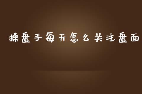 操盘手每天怎么关注盘面_https://cj001.lansai.wang_理财问答_第1张