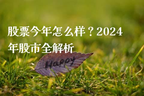 股票今年怎么样？2024年股市全解析_https://cj001.lansai.wang_财经百问_第1张