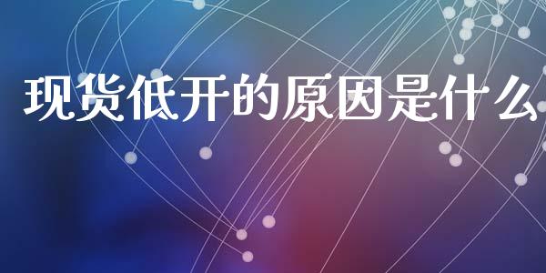 现货低开的原因是什么_https://cj001.lansai.wang_期货问答_第1张