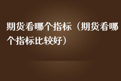 期货看哪个指标（期货看哪个指标比较好）_https://cj001.lansai.wang_期货问答_第1张