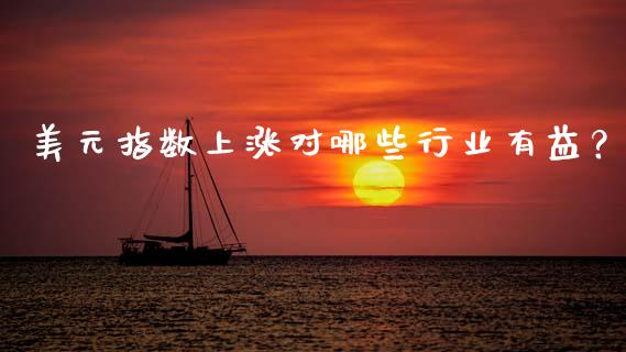 美元指数上涨对哪些行业有益？_https://cj001.lansai.wang_理财问答_第1张