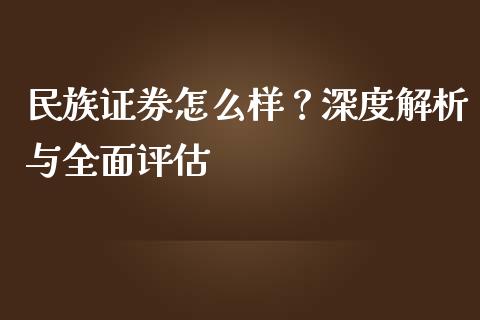 民族证券怎么样？深度解析与全面评估_https://cj001.lansai.wang_股市问答_第1张