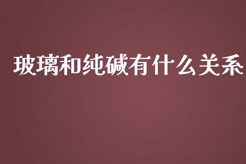 玻璃和纯碱有什么关系_https://cj001.lansai.wang_会计问答_第1张