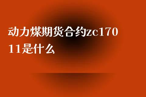 动力煤期货合约zc17011是什么_https://cj001.lansai.wang_理财问答_第1张