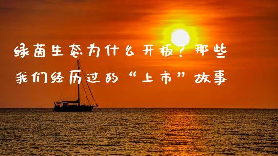 绿茵生态为什么开板？那些我们经历过的“上市”故事_https://cj001.lansai.wang_理财问答_第1张