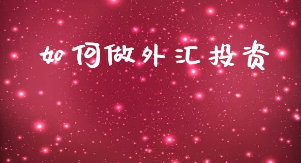 如何做外汇投资_https://cj001.lansai.wang_理财问答_第1张