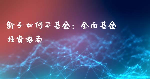 新手如何买基金：全面基金投资指南_https://cj001.lansai.wang_会计问答_第1张