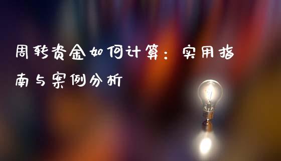 周转资金如何计算：实用指南与案例分析_https://cj001.lansai.wang_保险问答_第1张