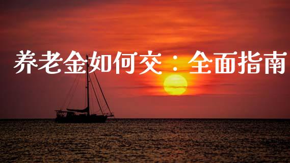 养老金如何交：全面指南_https://cj001.lansai.wang_保险问答_第1张