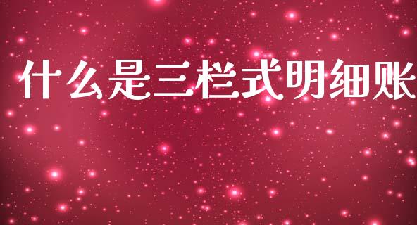 什么是三栏式明细账_https://cj001.lansai.wang_会计问答_第1张