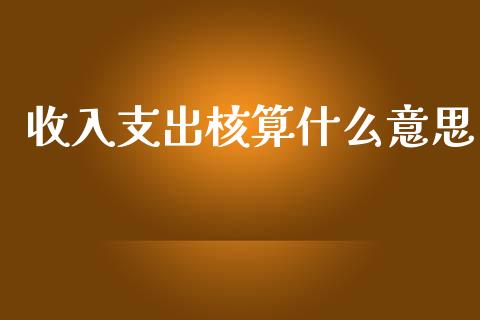 收入支出核算什么意思_https://cj001.lansai.wang_会计问答_第1张