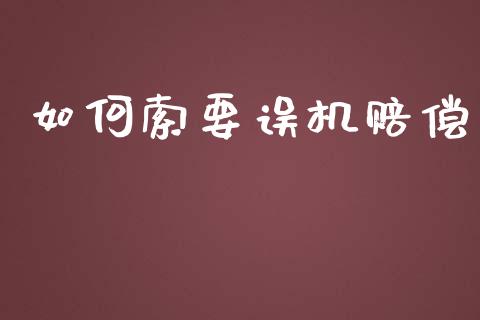 如何索要误机赔偿_https://cj001.lansai.wang_财经问答_第1张