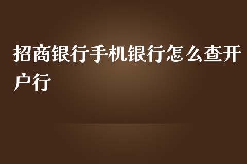 招商银行手机银行怎么查开户行_https://cj001.lansai.wang_金融问答_第1张