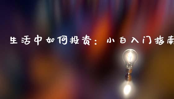 生活中如何投资：小白入门指南_https://cj001.lansai.wang_会计问答_第1张