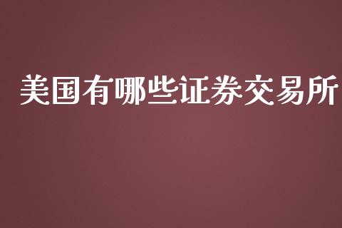 美国有哪些证券交易所_https://cj001.lansai.wang_财经问答_第1张