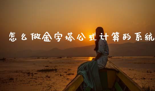 怎么做金字塔公式计算的系统_https://cj001.lansai.wang_理财问答_第1张