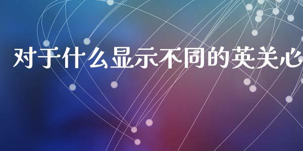 对于什么显示不同的英关心_https://cj001.lansai.wang_会计问答_第1张