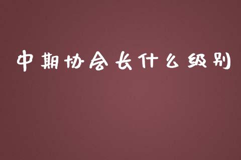 中期协会长什么级别_https://cj001.lansai.wang_理财问答_第1张