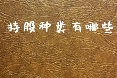 持股种类有哪些_https://cj001.lansai.wang_会计问答_第1张