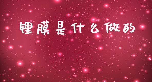 锂膜是什么做的_https://cj001.lansai.wang_财经百问_第1张