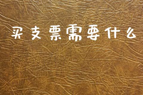 买支票需要什么_https://cj001.lansai.wang_会计问答_第1张