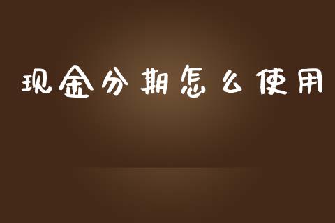 现金分期怎么使用_https://cj001.lansai.wang_金融问答_第1张