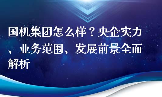 国机集团怎么样？央企实力、业务范围、发展前景全面解析_https://cj001.lansai.wang_股市问答_第1张