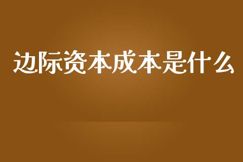 边际资本成本是什么_https://cj001.lansai.wang_会计问答_第1张