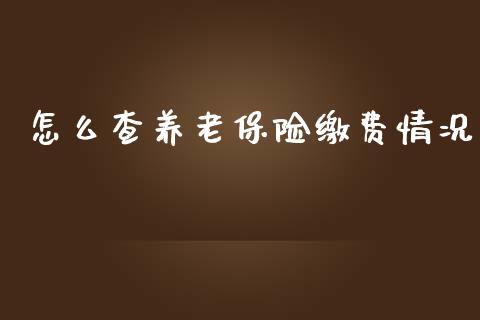 怎么查养老保险缴费情况_https://cj001.lansai.wang_保险问答_第1张