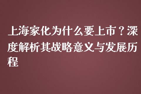 上海家化为什么要上市？深度解析其战略意义与发展历程_https://cj001.lansai.wang_财经问答_第1张