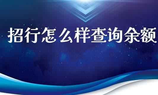 招行怎么样查询余额_https://cj001.lansai.wang_理财问答_第1张