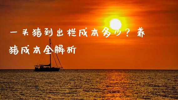 一头猪到出栏成本多少？养猪成本全解析_https://cj001.lansai.wang_财经问答_第1张