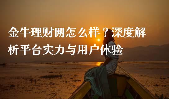 金牛理财网怎么样？深度解析平台实力与用户体验_https://cj001.lansai.wang_金融问答_第1张