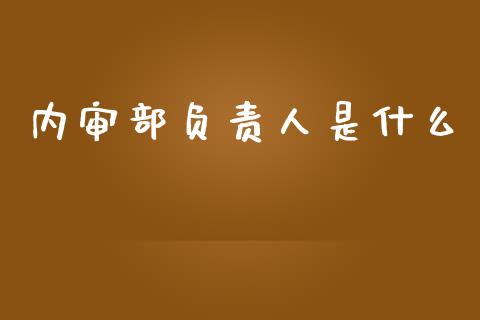 内审部负责人是什么_https://cj001.lansai.wang_会计问答_第1张