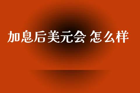 加息后美元会 怎么样_https://cj001.lansai.wang_财经问答_第1张