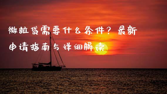 微粒贷需要什么条件？最新申请指南与详细解读_https://cj001.lansai.wang_财经百问_第1张