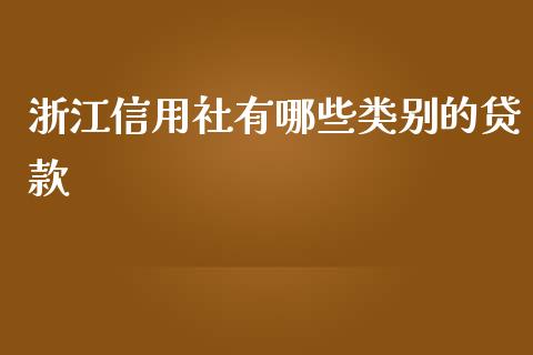 浙江信用社有哪些类别的贷款_https://cj001.lansai.wang_股市问答_第1张