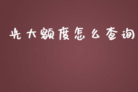 光大额度怎么查询_https://cj001.lansai.wang_金融问答_第1张