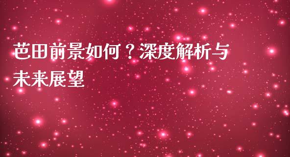 芭田前景如何？深度解析与未来展望_https://cj001.lansai.wang_财经问答_第1张
